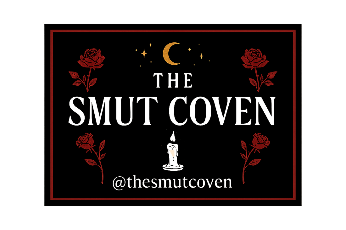 Candlelit gothic altar with open book and skull, symbolizing the origin of The Smut Coven dark romance community.