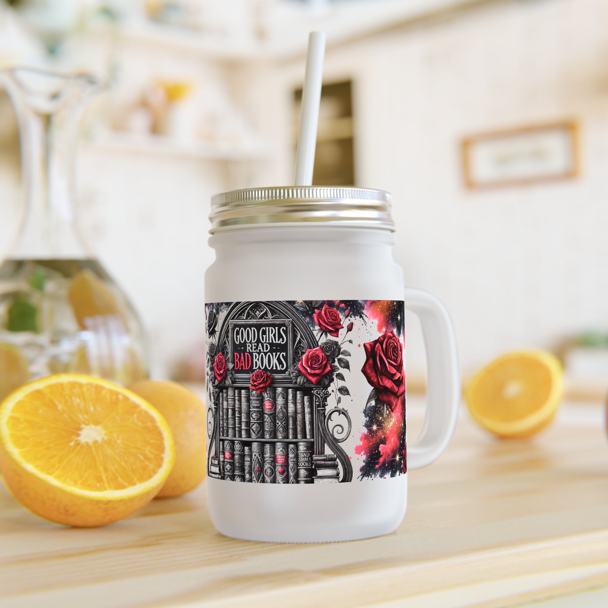 Obsidian Rose Mason Jar